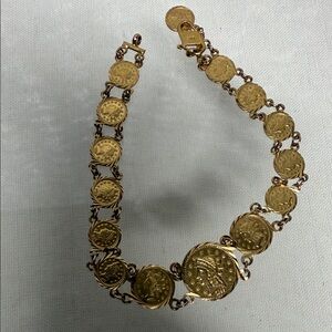 Vintage 19th Century Gold Coin Bracelet 22K 8.5 grams